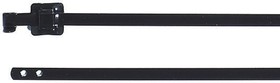 Фото 1/2 111-91123 MLT12SSC10-SS316/SP-BK, Cable Tie, Releasable, 330mm x 10.26 mm, Black Polyester Coated Stainless Steel, Pk-50