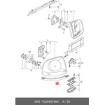 Светоотражатель бампера заднего R VAG 7L6 945 106A