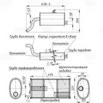 EMM2002, Глушитель для а/м Peugeot Partner (03-) 1.1i/1.4i/1.6i осн. (алюм ...