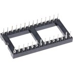 W30528TRC, 2.54mm Pitch Vertical 28 Way, Through Hole Turned Pin Open Frame IC ...