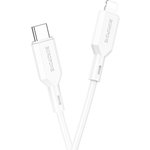 USB-C кабель BOROFONE BX70 Lightning 8-pin, 3A, PD20W, 1м, PVC (белый)