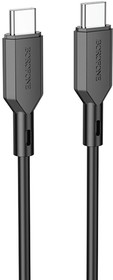 Фото 1/6 USB-C кабель BOROFONE BX70 Type-C, 3A, PD60W, 1м, PVC (черный)