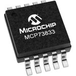 MCP73833T-AMI/UN, Battery Charge Controller IC, 6 V, 1A 10-Pin, MSOP