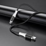 USB-C кабель BOROFONE BX79 Type-C, 3A, PD60W, 1м, силикон (черный)