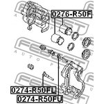 0274-R50FL, 0274R50FL_болт направляющего суппорта переднего!\ Infiniti Q50 13