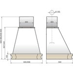 Вытяжка каминная Elikor Пергола 60П-650-П3Л бежевый/дуб неокрашенный управление ...