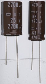 EKY-100ELL682MLN3S, Aluminum Electrolytic Capacitors - Radial Leaded 10VDC 6800uF Tol 20% 16x31.5mm