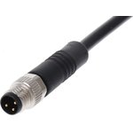 Sensor actuator cable, M8-cable plug, straight to open end, 3 pole, 2 m, PVC ...