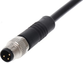 Фото 1/2 Sensor actuator cable, M8-cable plug, straight to open end, 3 pole, 2 m, PVC, gray, 4 A, 79 3405 42 03