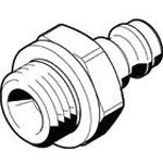 KS3-1/8-A, Brass Male Pneumatic Quick Connect Coupling, G 1/8 Female Threaded