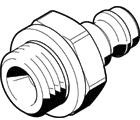 KS3-1/8-A, Brass Male Pneumatic Quick Connect Coupling, G 1/8 Female Threaded