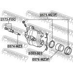0303-001, Пружина прижимная тормозных колодок | прав/лев |