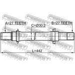 0312-CL7ATRH, Полуось 27x441.6x27 | перед прав/лев |