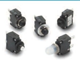 Фото 1/2 CMB-053-11C3N-B-A, Circuit Breakers 1-pole, Miniature Push-To-Reset Button, 125-250 VAC/ 32 VDC 5 amp circuit breaker, interrupting capacit
