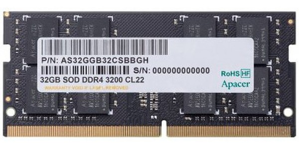 Оперативная память Apacer DDR4 32GB 3200MHz SO-DIMM (PC4-25600