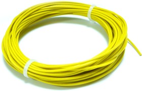 Провод монтажный МГЛФ 0,35 (желтый ) 1 метр