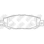 PN1326, Колодки тормозные LEXUS LS (89-) передние (4шт.) NIBK