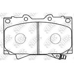 PN1411, Колодки тормозные TOYOTA Land Cruiser (J100),Sequoia (00-) передние ...