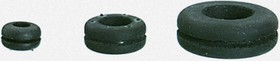 02520067010, Black Polychloroprene 20mm Cable Grommet for Maximum of 14mm Cable Dia.