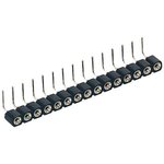 399-87-102-10-003101, 2 Way Right Angle Through Hole 2.54mm SIL Socket, Solder ...