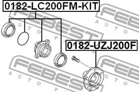 Фото 1/5 0182UZJ200F, Ступица без подшипника TOYOTA LAND CRUISER 200 UZJ200/VDJ200 07-