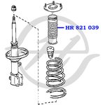 HR821039, Чехол стойки амортизатора задней подвески, с отбойником