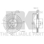 314760, 314760NK_диск тормозной передний! с покрыт.\ Audi A3 ...