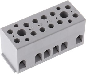 Фото 1/4 2716062, UK Series G 5/ 6 Non-Fused Terminal Block, 12-Way, 32A, 24 → 12 AWG Wire, Screw Down Termination