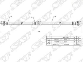 ST-MR249392, Шланг тормозной передний (Таиланд) MMC CHALLENGER/L200/ MONTERO/PAJERO/SPORT 96-01 LH=RH