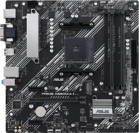 Фото 1/10 Материнская плата Asus PRIME A520M-A II/CSM Soc-AM4 AMD A520 4xDDR4 mATX AC`97 8ch(7.1) GbLAN RAID+VGA+HDMI+DP