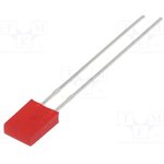 SSL-LX2573ID, LED; rectangular; 2x5x7mm; red; 4mcd; 140°; Front: flat; 10mA