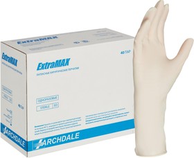 Фото 1/4 Мед.хирург. перчатки латексные стерил. н/о. ExtraMax р-6,5, 40пар/уп