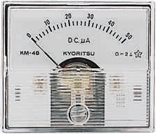 KM-48F 1MA DC, Analogue Panel Meter DC: 0 ... 1 mA 39 x 39mm