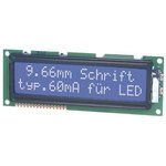 EA W162B-BNLW, Dot Matrix LCD Display 9.7 mm 2 x 16