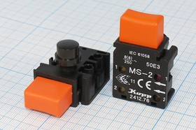 Фото 1/3 Переключатель для электроинструмента, 8.0А, контакты 4C, переключение ON OFF-(ON), MS-2