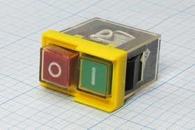 Фото 1/4 Переключатель для электроинструмента, 6А, контакты 4T, переключение OFF-ON, красный/зеленый\ герметичный, KJD-6