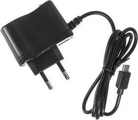 Фото 1/2 Сетевое зарядное устройство Buro XCJ-021-EM-1A, microUSB, 5Вт, 1A, черный