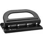 Дырокол 964 макс.:30лист. черный отв.:4 с линейкой 811670