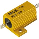 HS25 100R J, Резистор: проволочный, с радиатором, винтами, 100Ом, 25Вт, ±5%