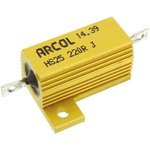 220Ω 25W Wire Wound Chassis Mount Resistor HS25 220R J ±5%