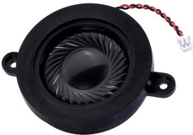 CES-3990-158PM-67, Speakers & Transducers Speaker, 39mm round, 9mm deep, PET, Nd-Fe-B, w/case, 1.5W, 8?, 1350Hz, Panel mount w/ wire leads