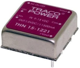 Фото 1/2 THN 15-2410, Isolated DC/DC Converters - Through Hole Product Type: DC/DC; Package Style: 1"x1"; Output Power (W): 15; Input Voltage: 18-36