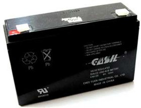 Аккумуляторная батарея 6В, емкость 12Ач, размер 150x50x95, CASIL, ROBITON