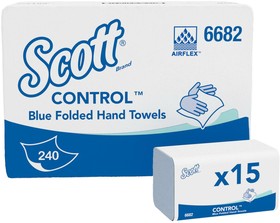 Фото 1/7 6682, Scott Folded Blue Wipes, 320mm, 240 x 15 Sheets