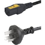 6051.2032, IEC C13 Socket to Type I Chinese Plug Power Cord, 2m