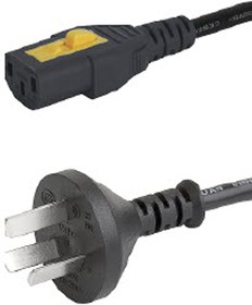 Фото 1/2 6051.2032, IEC C13 Socket to Type I Chinese Plug Power Cord, 2m