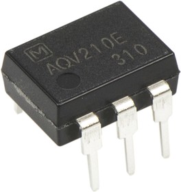 Фото 1/5 AQV210E, Solid State Relay, 130 mA Load, PCB Mount, 350 V Load, 1.5 V Control