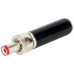 762K, DC Power Connectors 2.1mm Locking Plug Red Tip Blk Handle