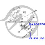 HA830200, Рычаг передней подвески, нижний