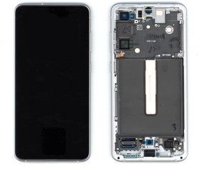 Дисплей для Samsung Galaxy S21 FE 5G SM-G990B/DS белый с рамкой